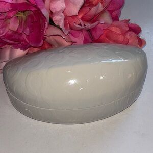 Coach Sunglasses Case Creamy White Coach Logo Clam Shell Case
